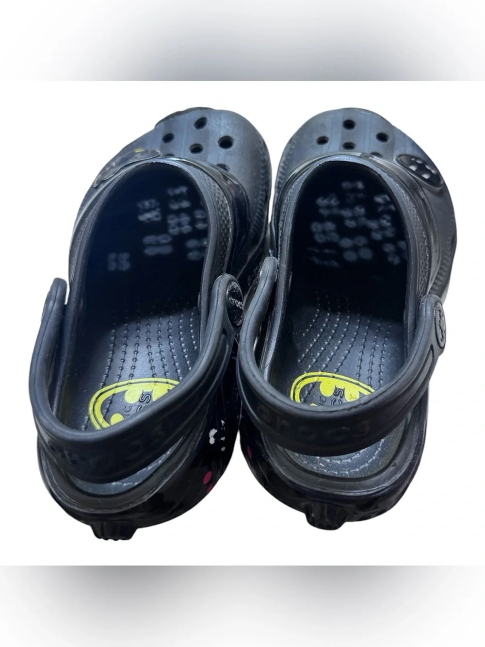 CROCS Toddler Black Batman Slip-On Clog Sandals